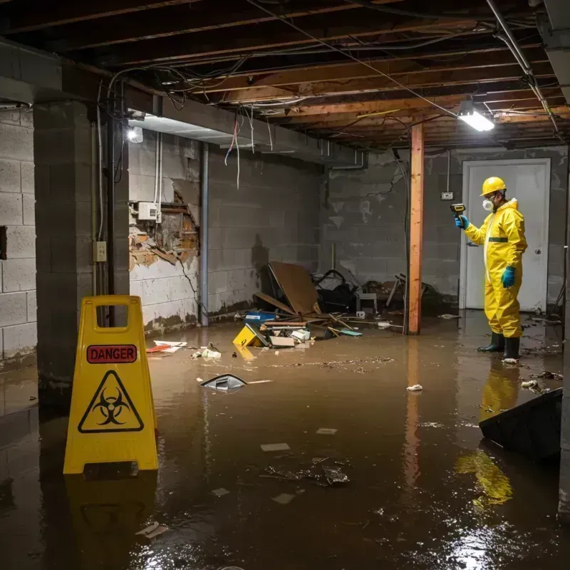 Flooded Basement Electrical Hazard in Wood Dale, IL Property